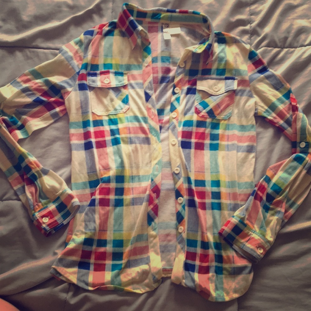 Super Soft Bright Fun Flannel LS Top